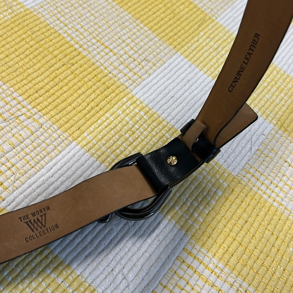 The Worth Collection Black LEATHER BELT C101BT15 main image 4
